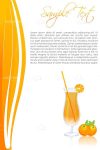 Abstract Orange Juice Background with Sample Text